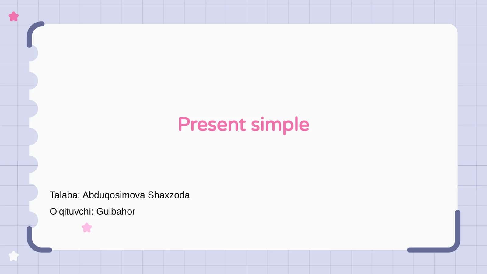Present simple 1