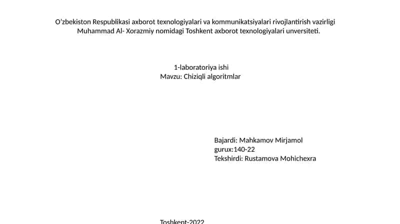 Chiziqli algoritmlar 1