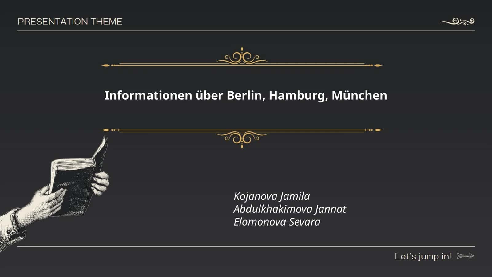 Informationen über Berlin, Hamburg, München 1