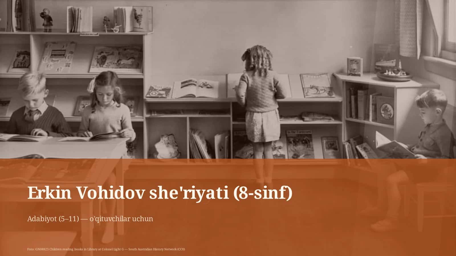 Erkin Vohidov she'riyati (8-sinf) 1