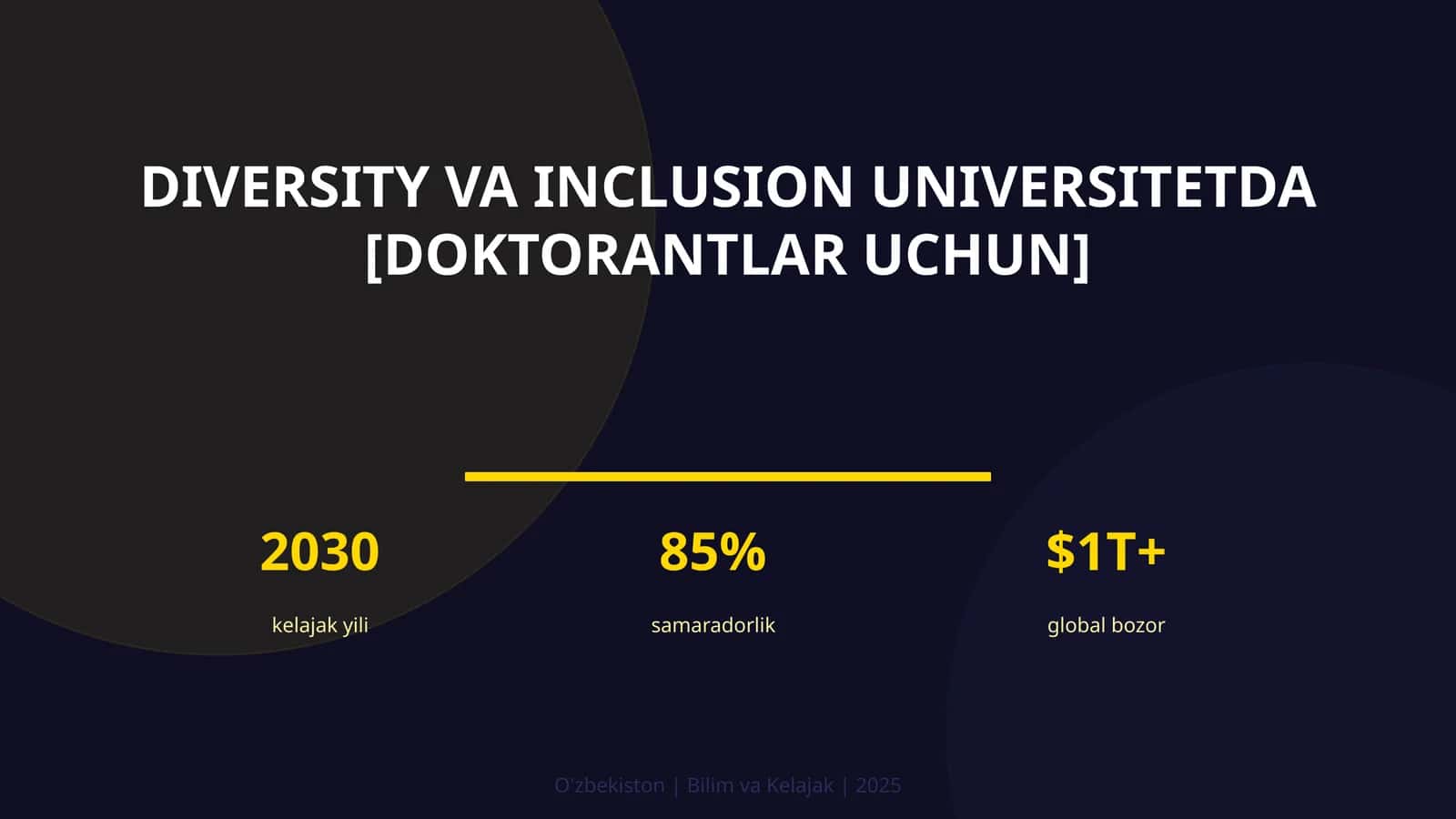 Diversity va inclusion universitetda [doktorantlar uchun] 1