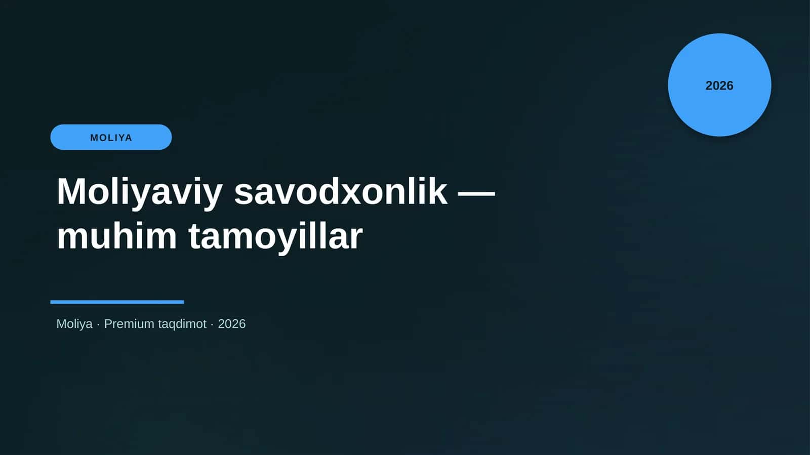 Moliyaviy savodxonlik — muhim tamoyillar 1