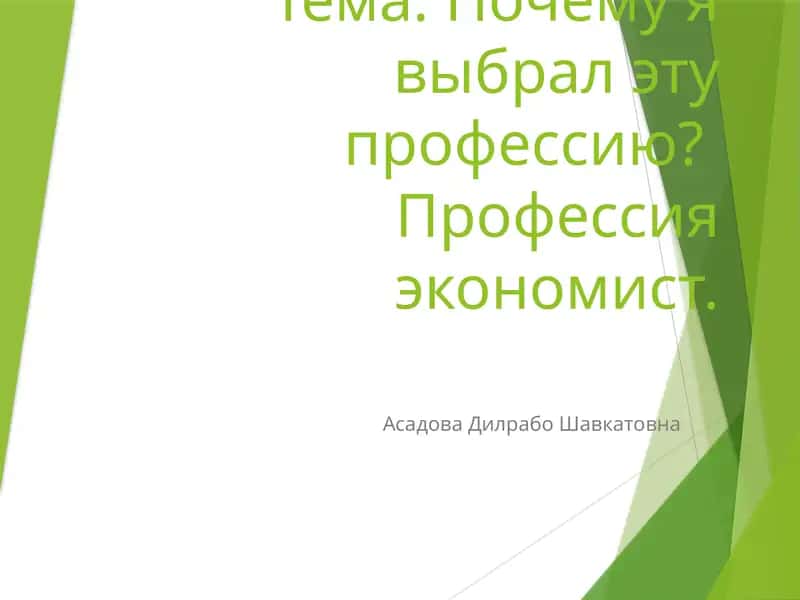 Профессия экономист 1