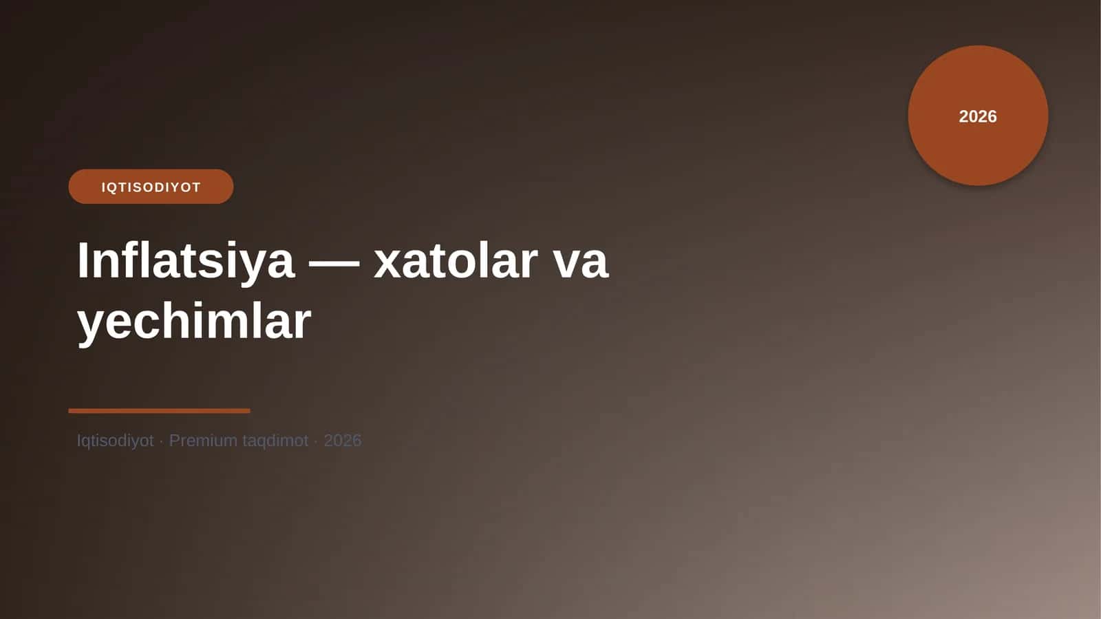 Inflatsiya — xatolar va yechimlar 1