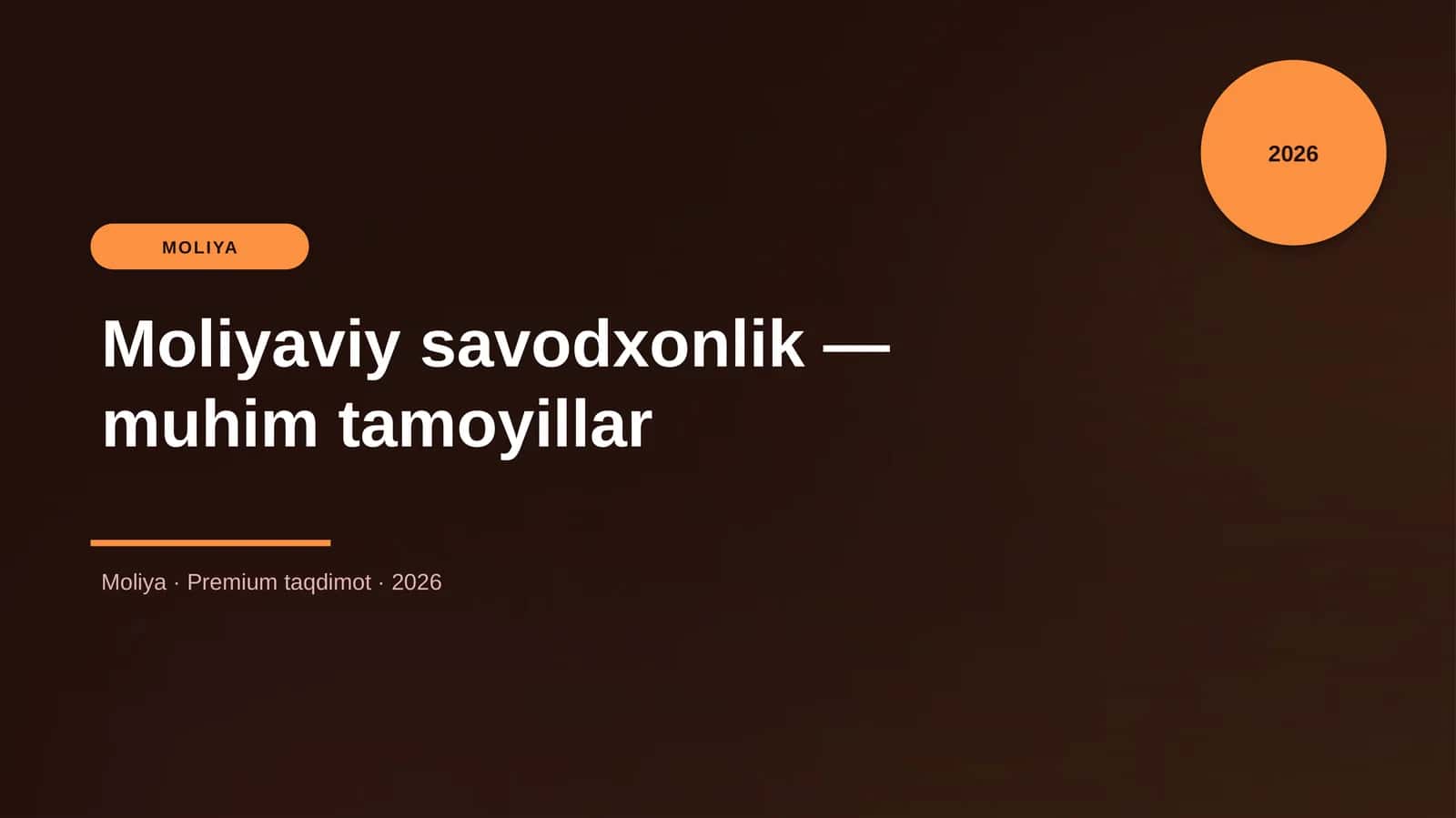Moliyaviy savodxonlik - muhim tamoyillar 1