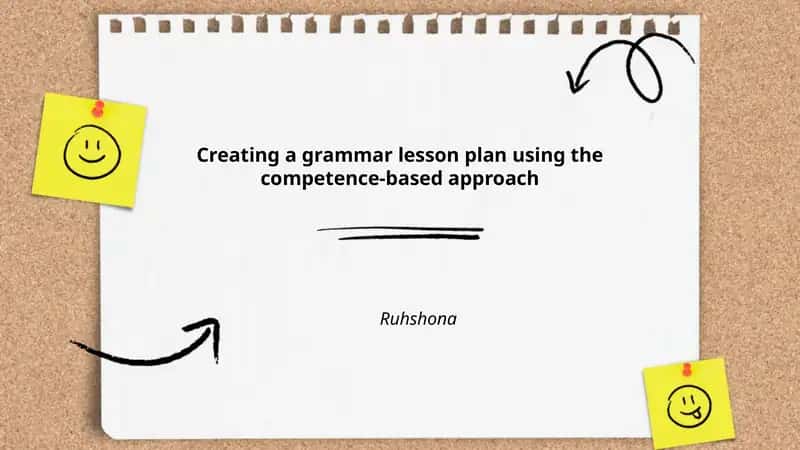 Creating a grammar lesson plan using the competence-based approach 1