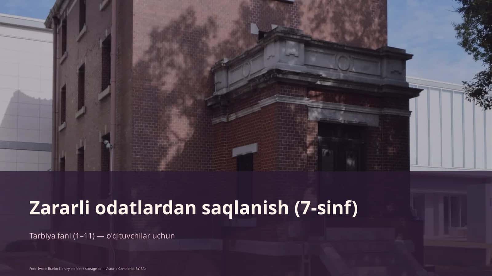 Zararli odatlardan saqlanish (7-sinf) 1