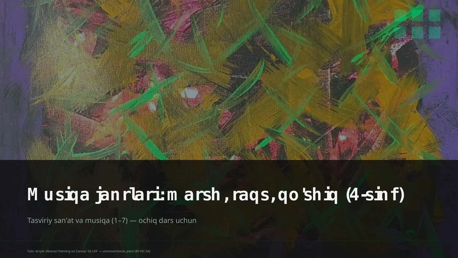 Musiqa janrlari: marsh, raqs, qo'shiq (4-sinf) 1