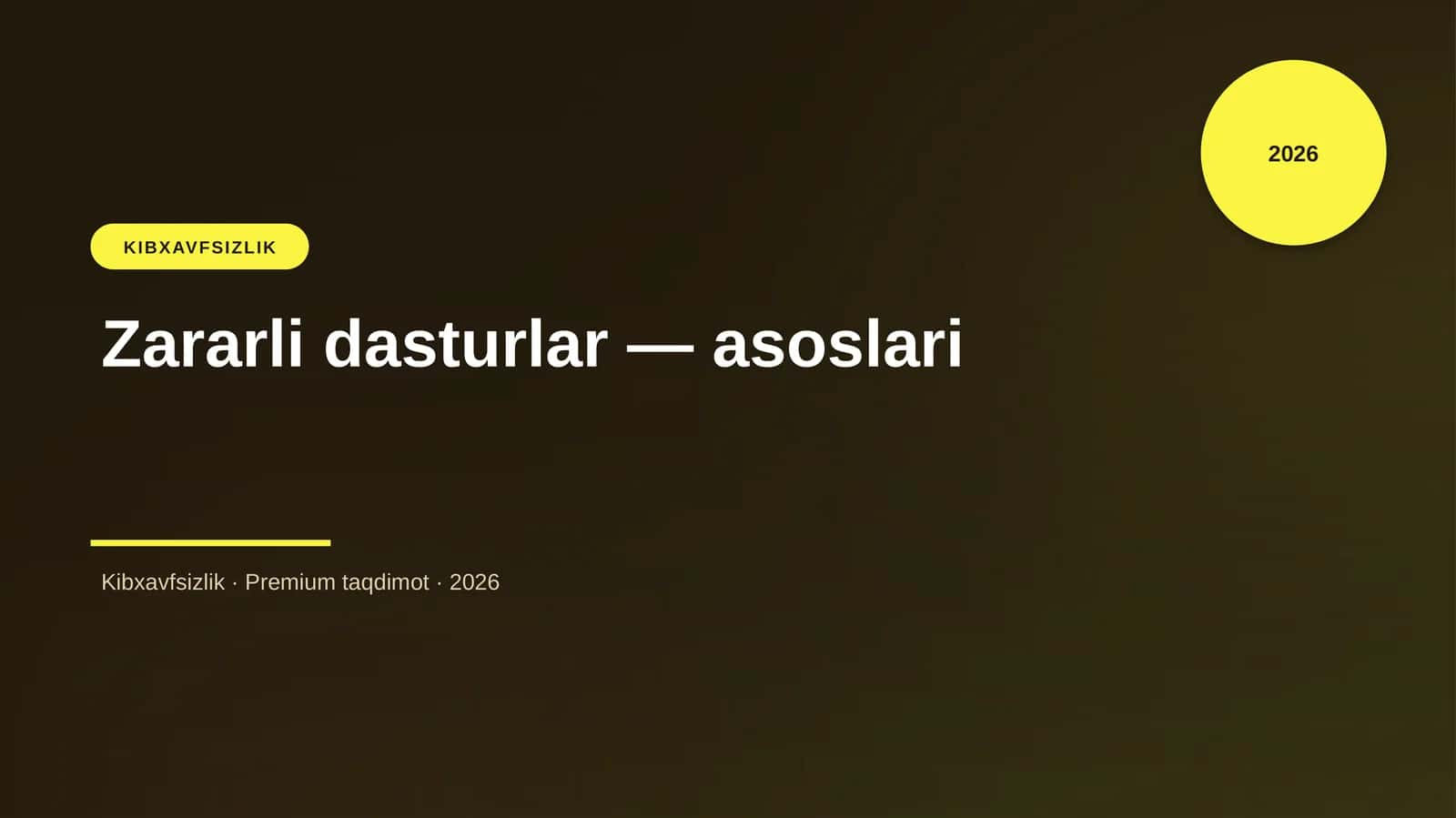 Zararli dasturlar — asoslari 1