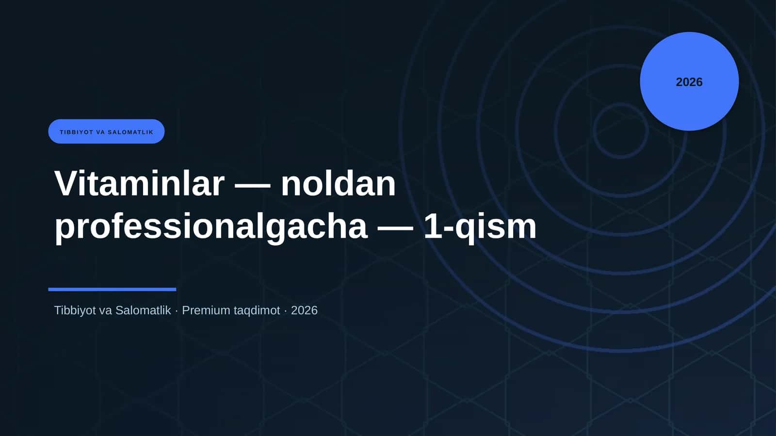 Vitaminlar — noldan professionalgacha — 1-qism 1