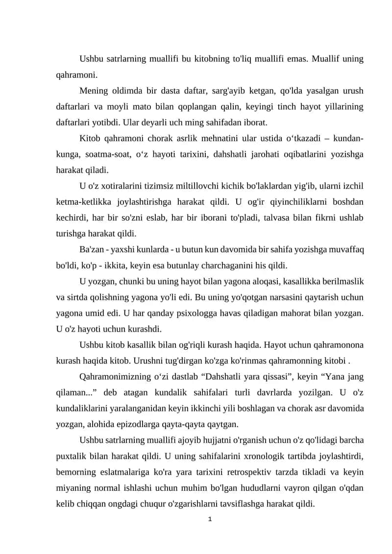 Dahshatli yara qissasi 1
