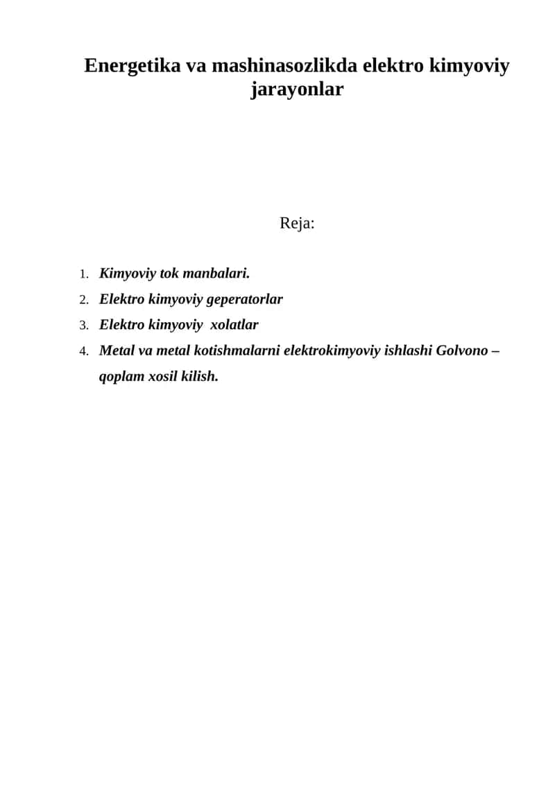 Elektro kimyoviy jarayonlar 1