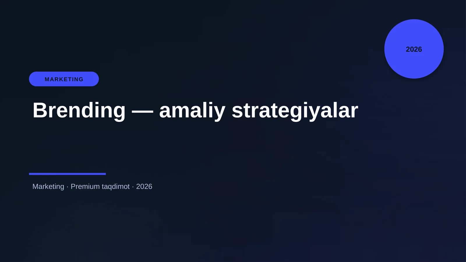 Brending — amaliy strategiyalar 1