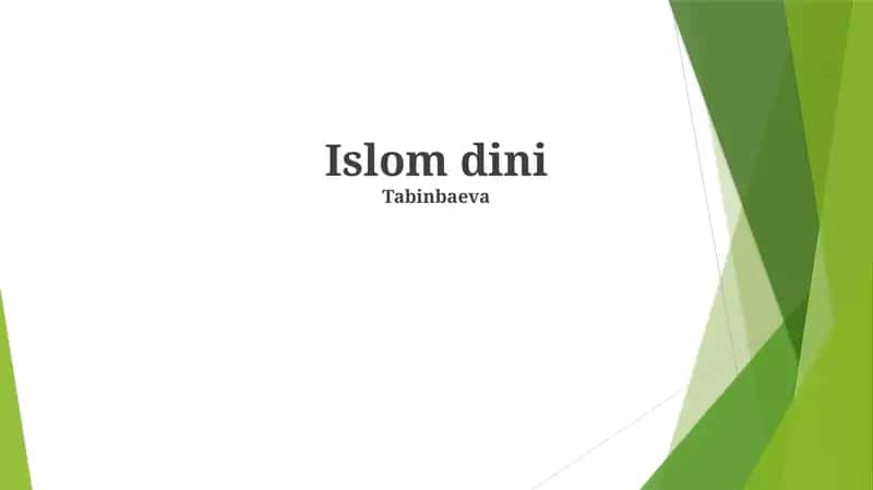 Islom E'tiqodi 1