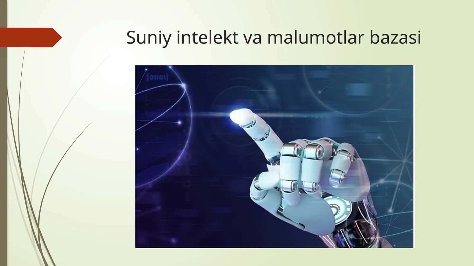 Suniy intelekt va malumotlar bazasi 1