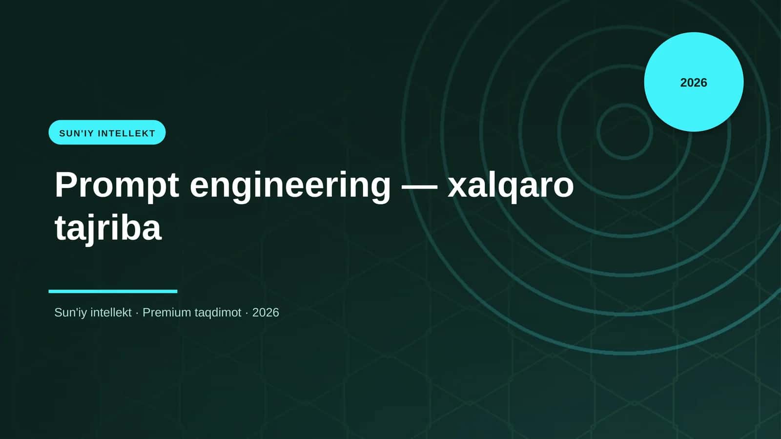 Prompt engineering — xalqaro tajriba 1