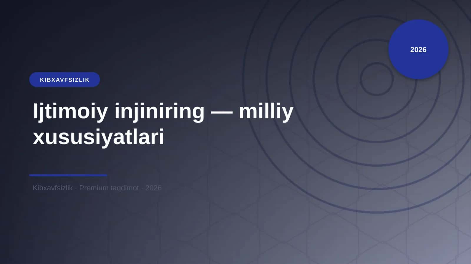 Ijtimoiy injiniring — milliy xususiyatlari 1