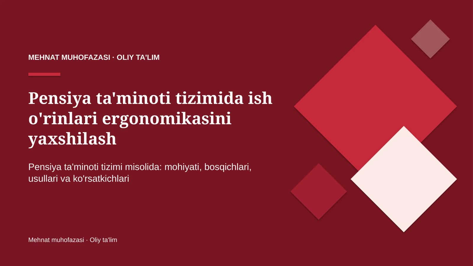 pensiya ta'minoti tizimida ish o'rinlari ergonomikasini yaxshilash 7322 1