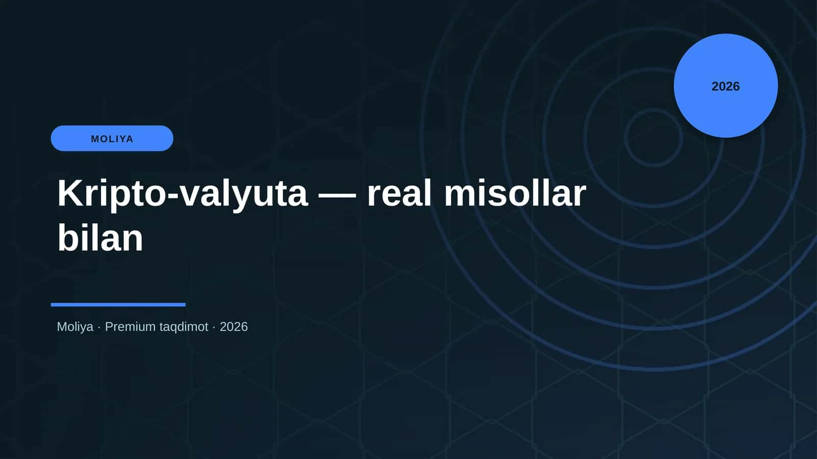 Kripto-valyuta — real misollar bilan 1