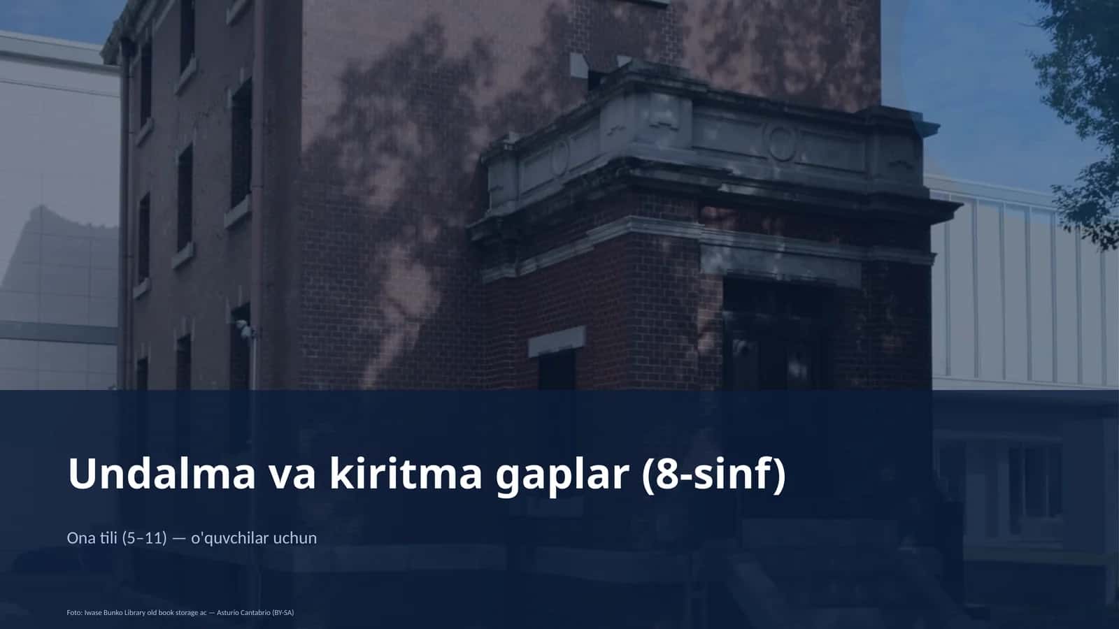 Undalma va kiritma gaplar (8-sinf) 1