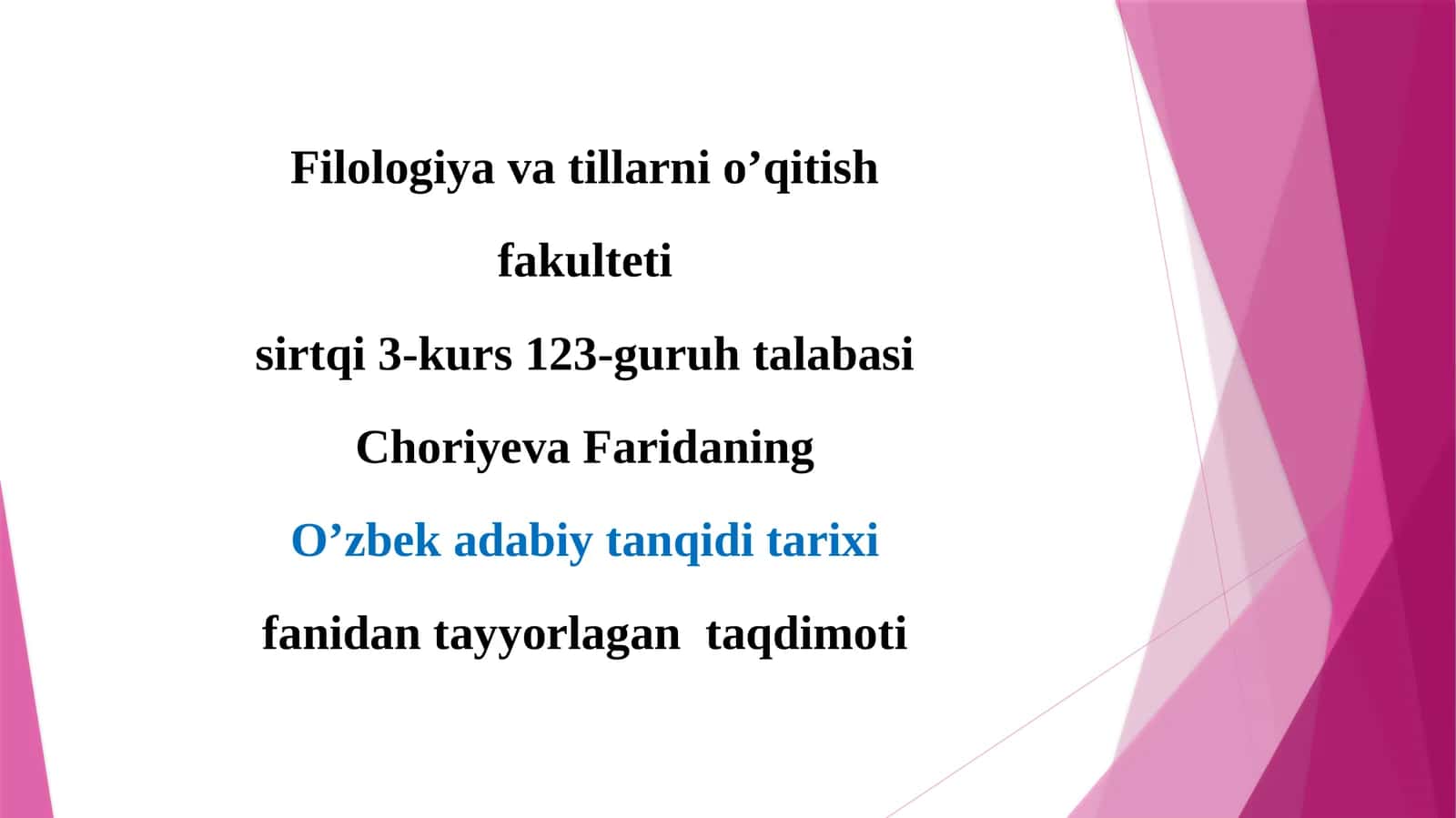 O’zbekadabiy tanqidi tarixi 1