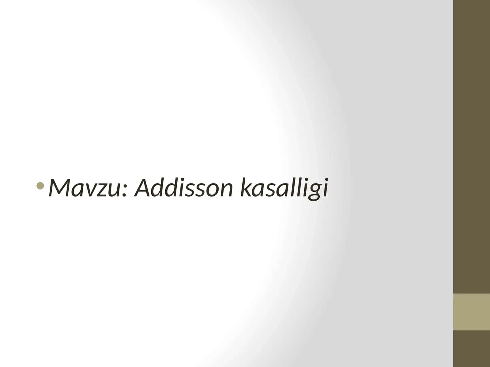 Addison kasalligi 1
