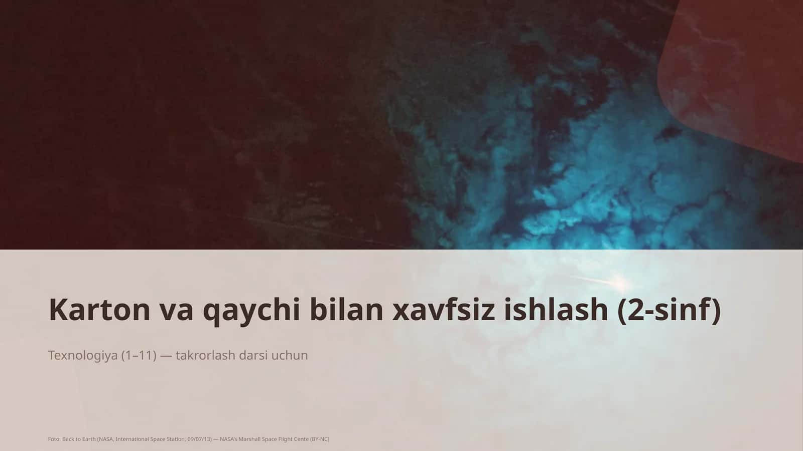 Karton va qaychi bilan xavfsiz ishlash (2-sinf) 1