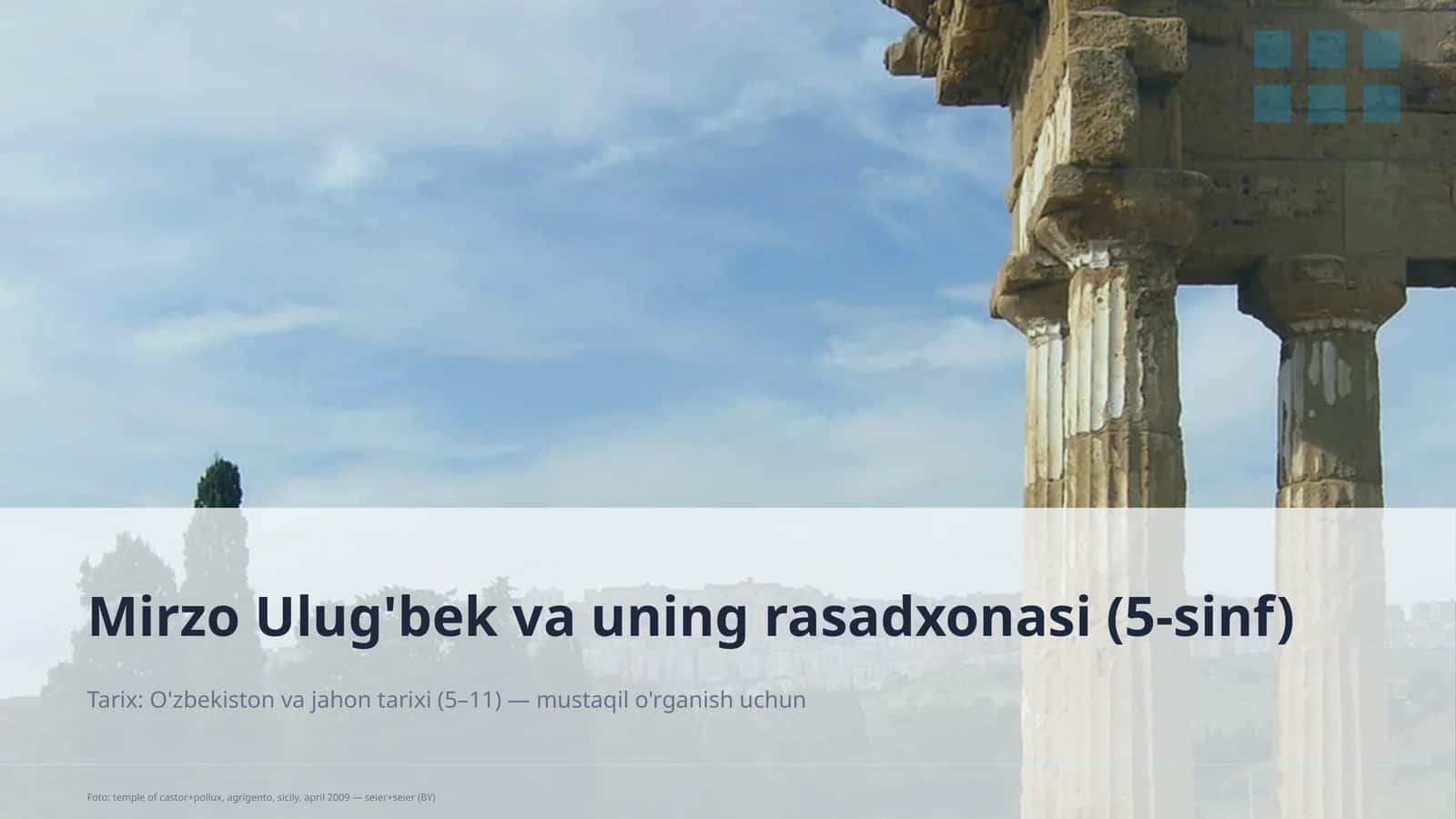 Mirzo Ulug'bek va uning rasadxonasi (5-sinf) 1