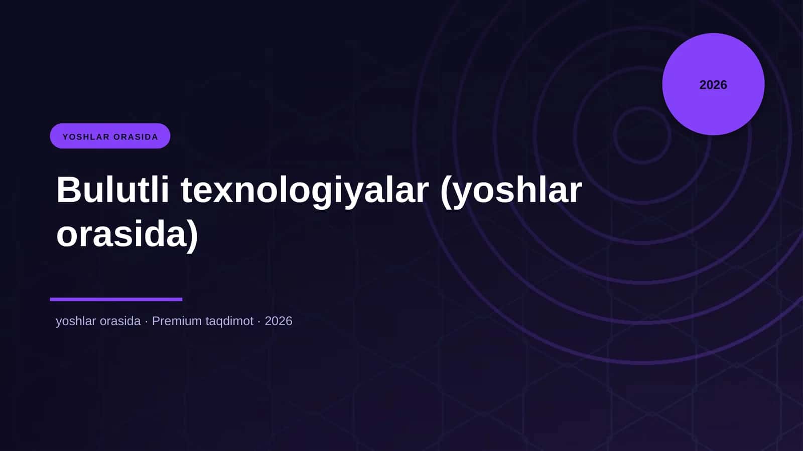 Bulutli texnologiyalar (yoshlar orasida) 1