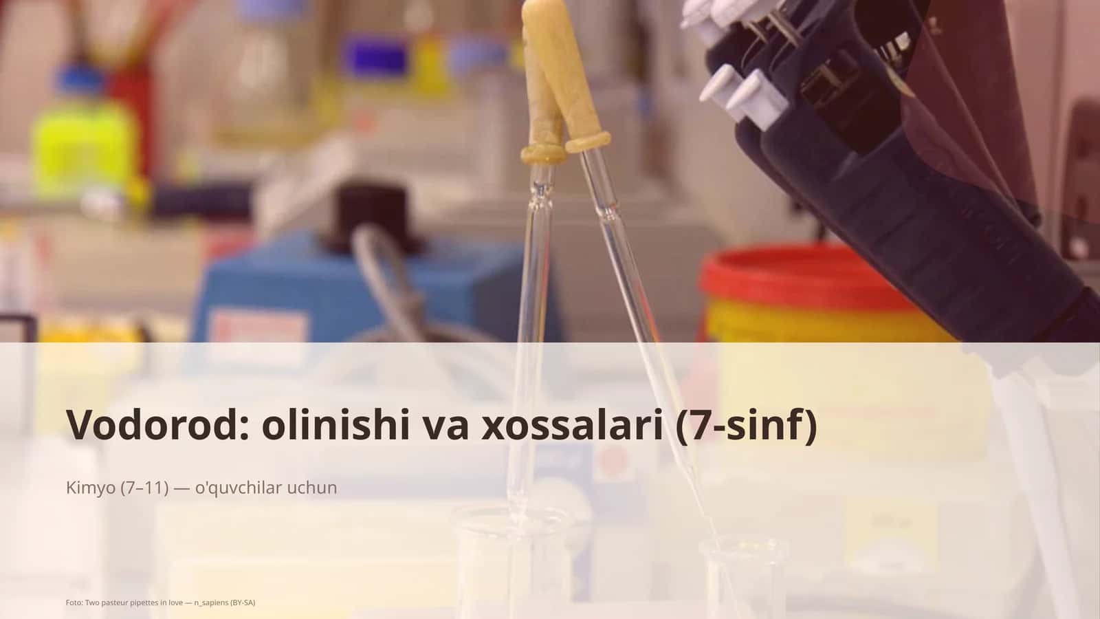 Vodorod: olinishi va xossalari (7-sinf) 1