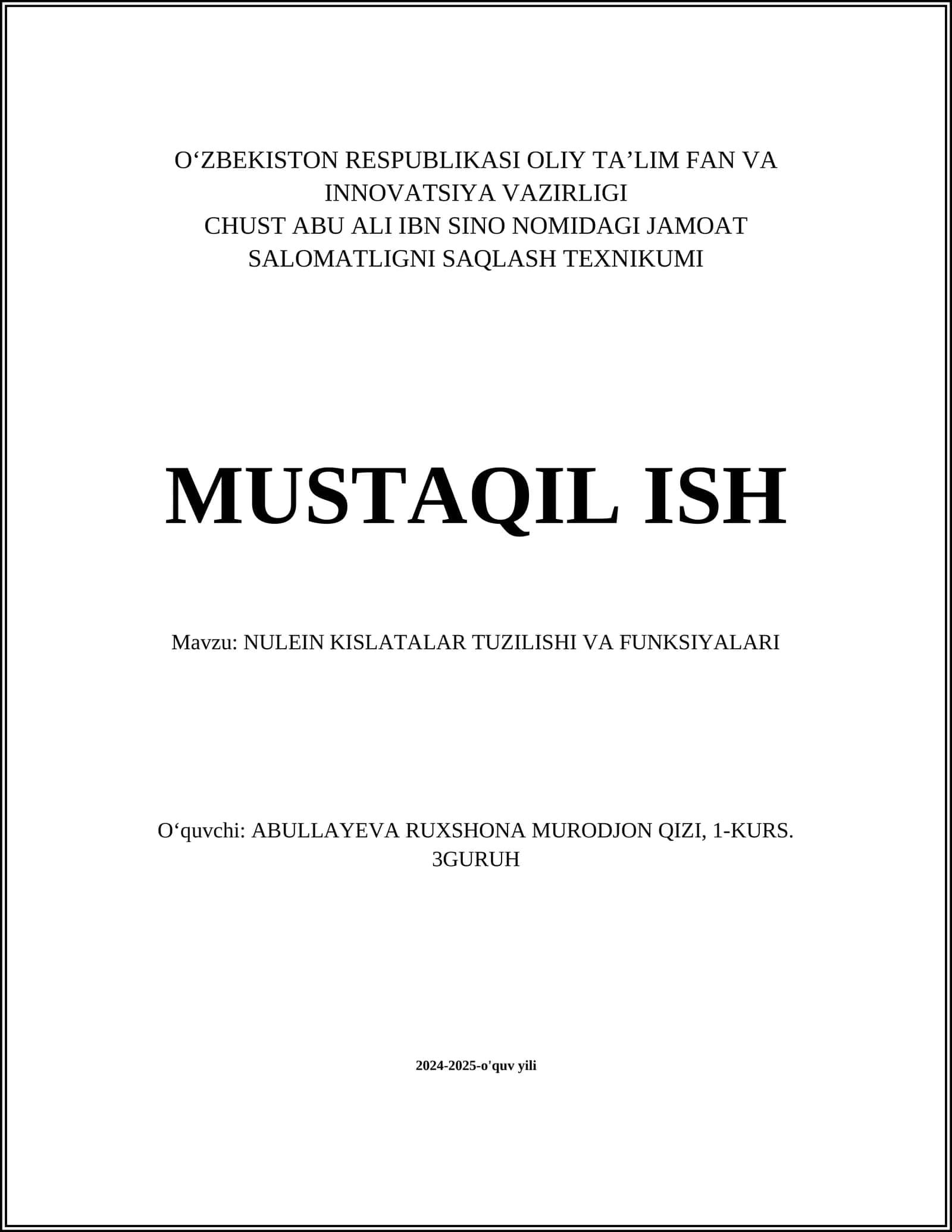 Nuklein kislotalar 1
