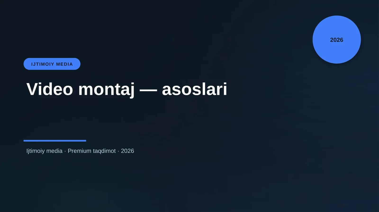 Video montaj — asoslari 1