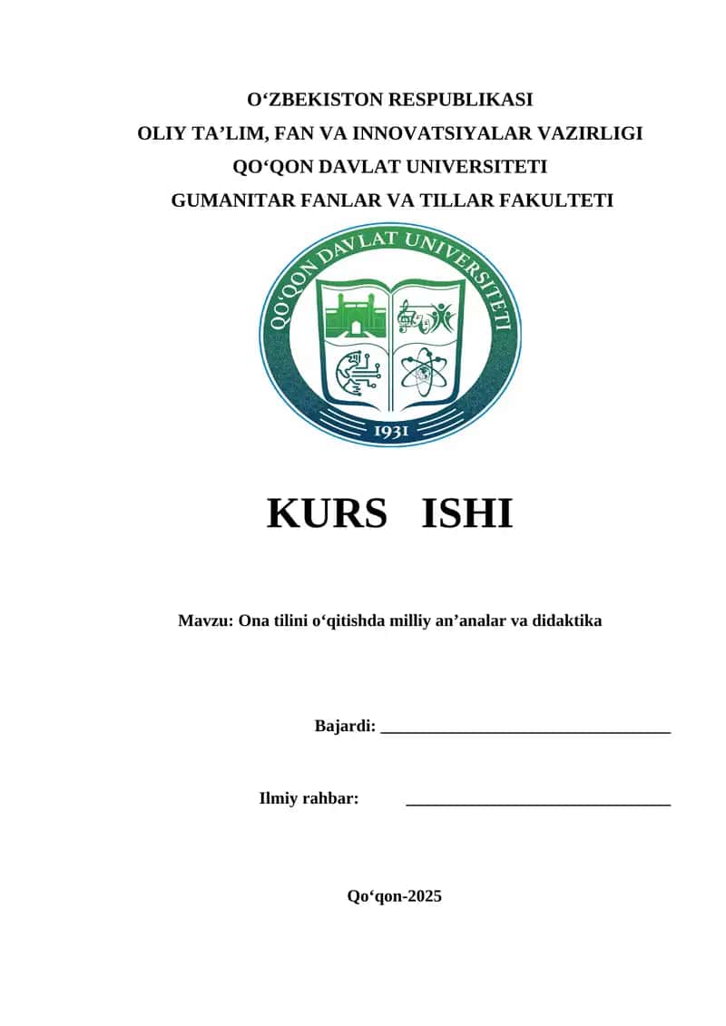 Ona tilini o‘qitishda milliy an’analar va didaktika 1