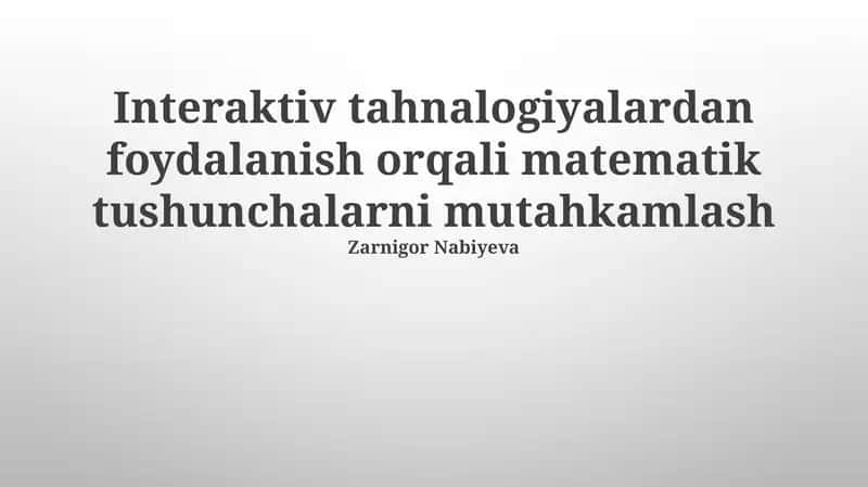 Interaktiv Geometriya Dasturi 1