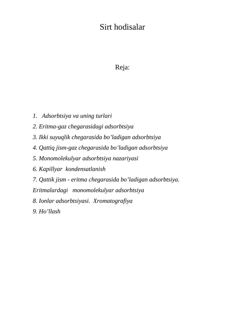 Sirt hоdisalar 1