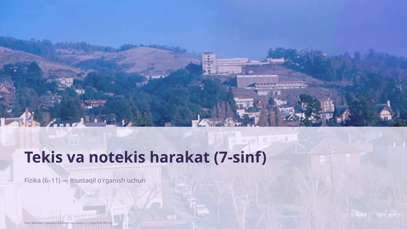 Tekis va notekis harakat (7-sinf) 1
