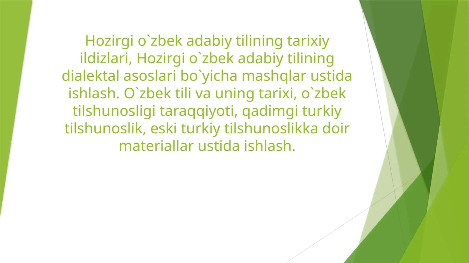 Hozirgi o‘zbek adabiy tilining tarixiy ildizlari 1