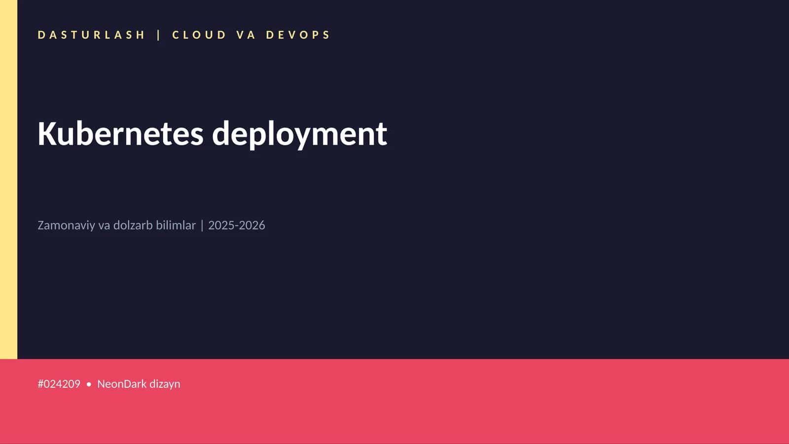 Kubernetes deployment 1