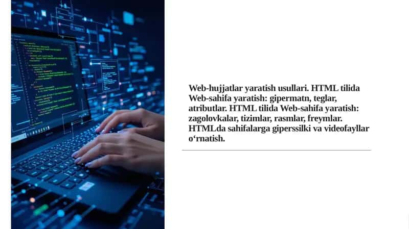 Web-hujjatlar yaratish usullari 1