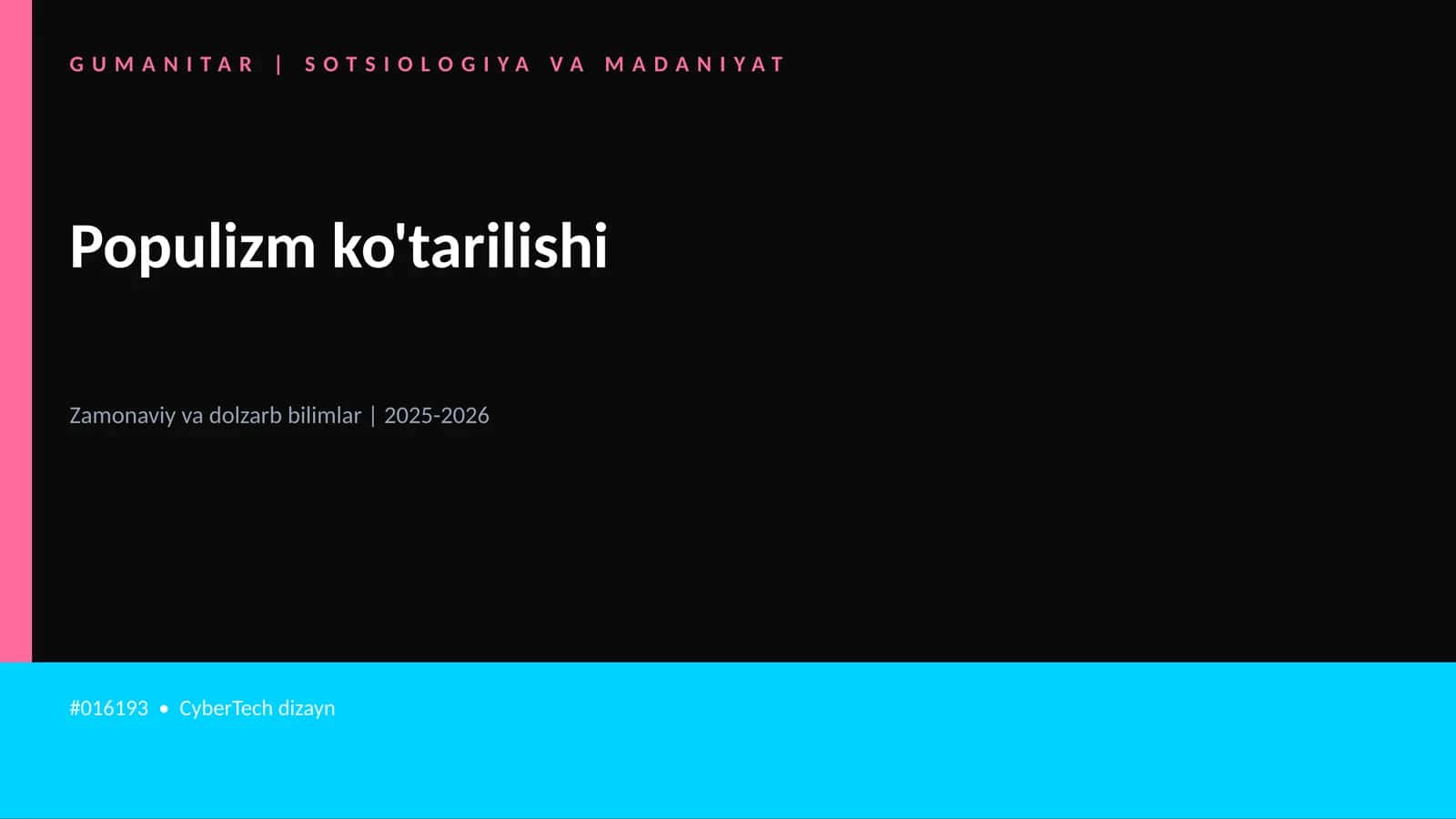 Populizm ko'tarilishi 1
