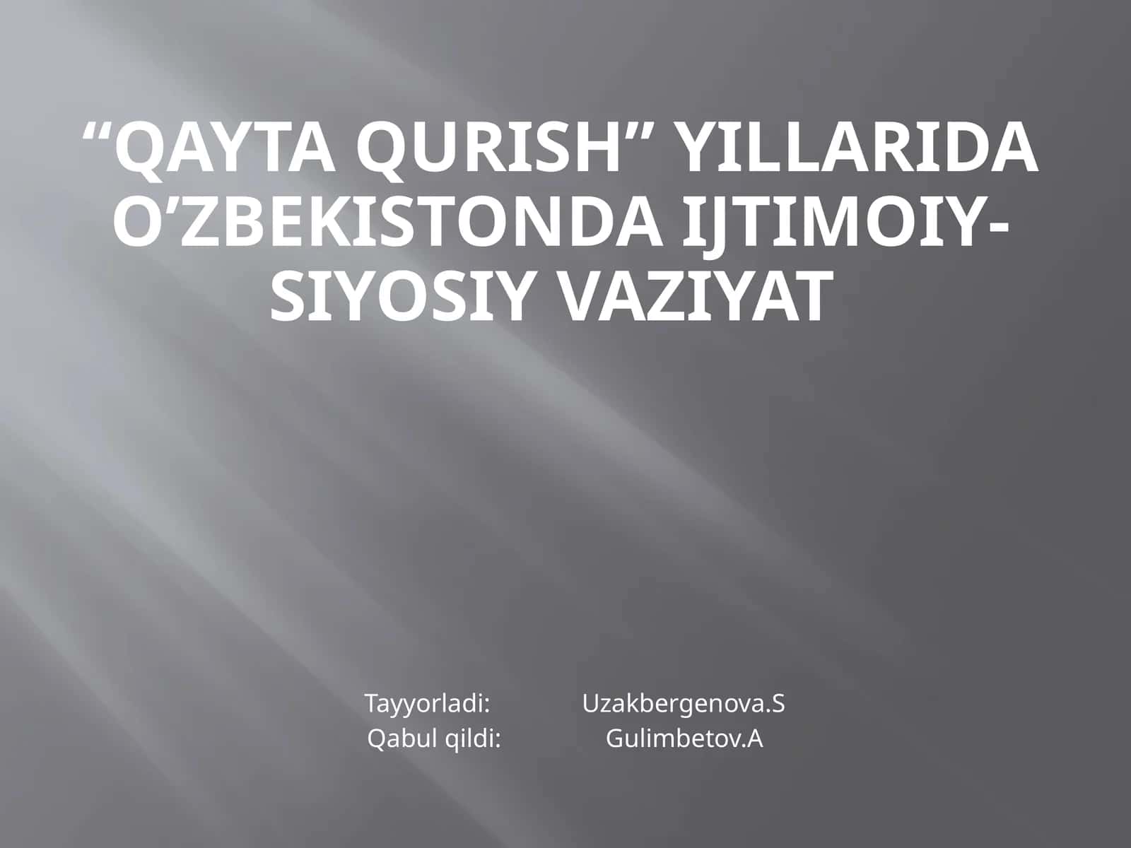 Qayta qurish yillari 1