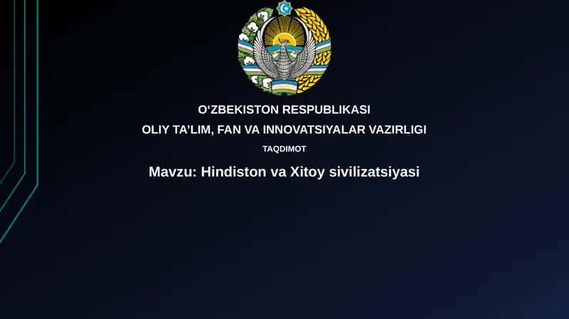 Hindiston va Xitoysivilizatsiyasi 1