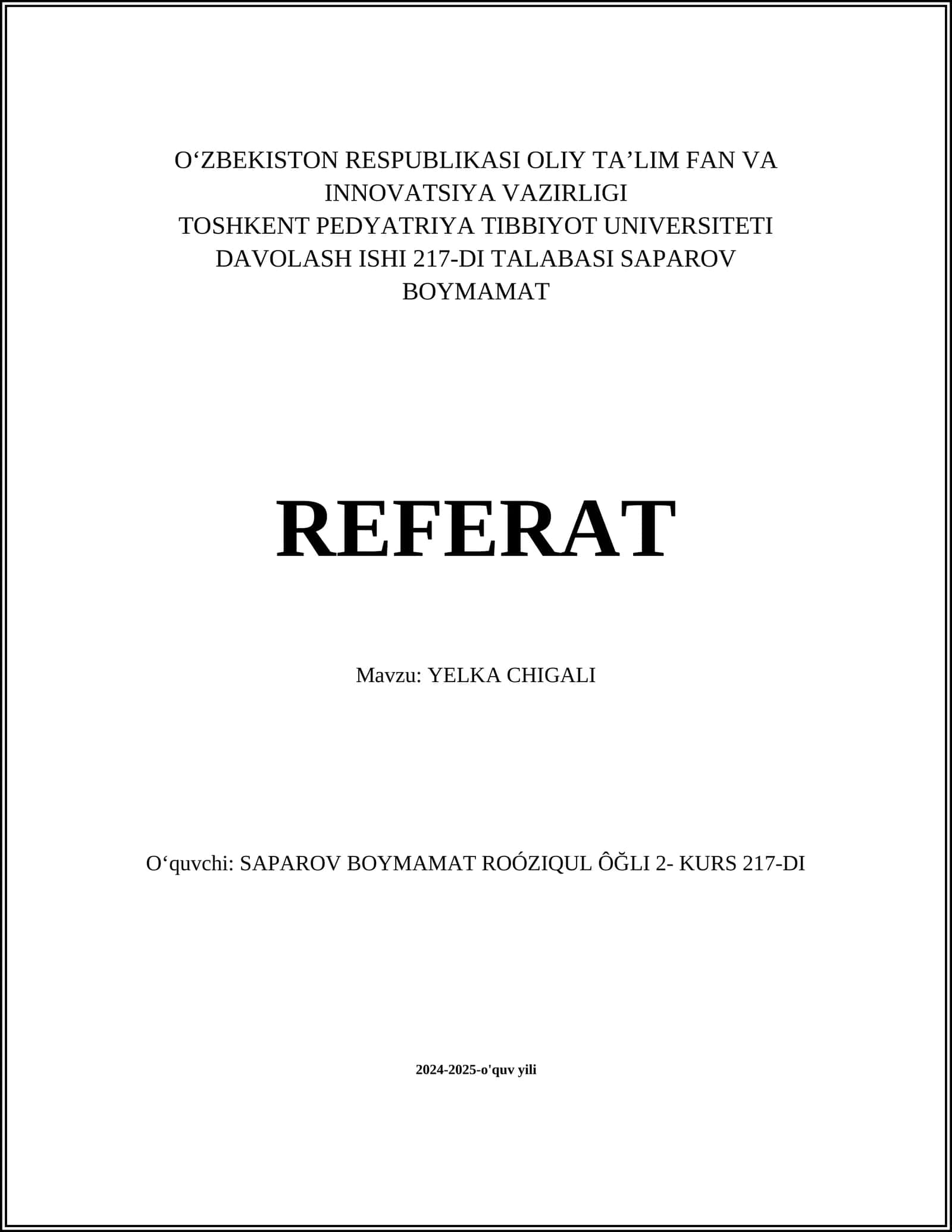 YELKA CHIGALI 1