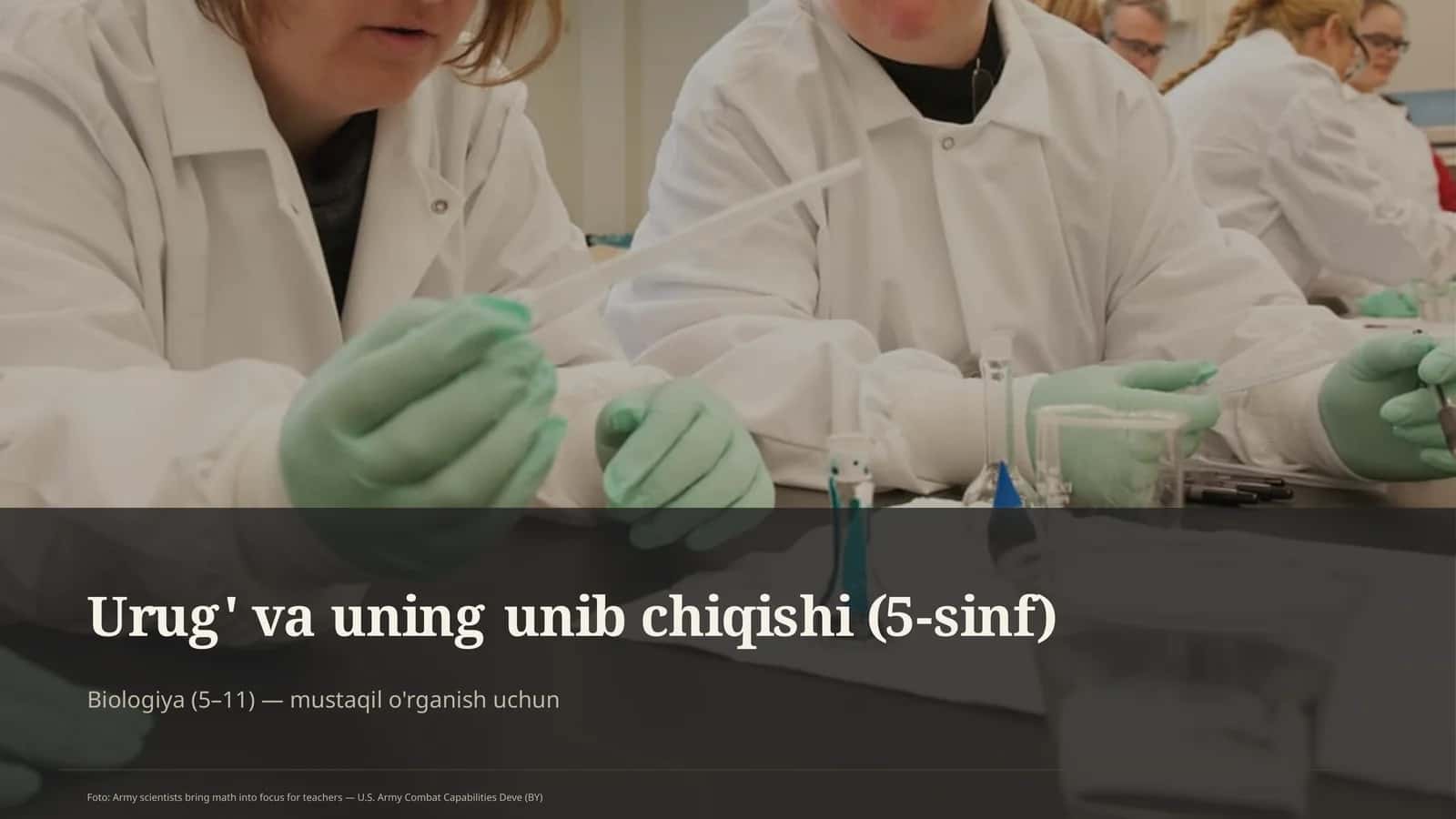 Urug' va uning unib chiqishi (5-sinf) 1