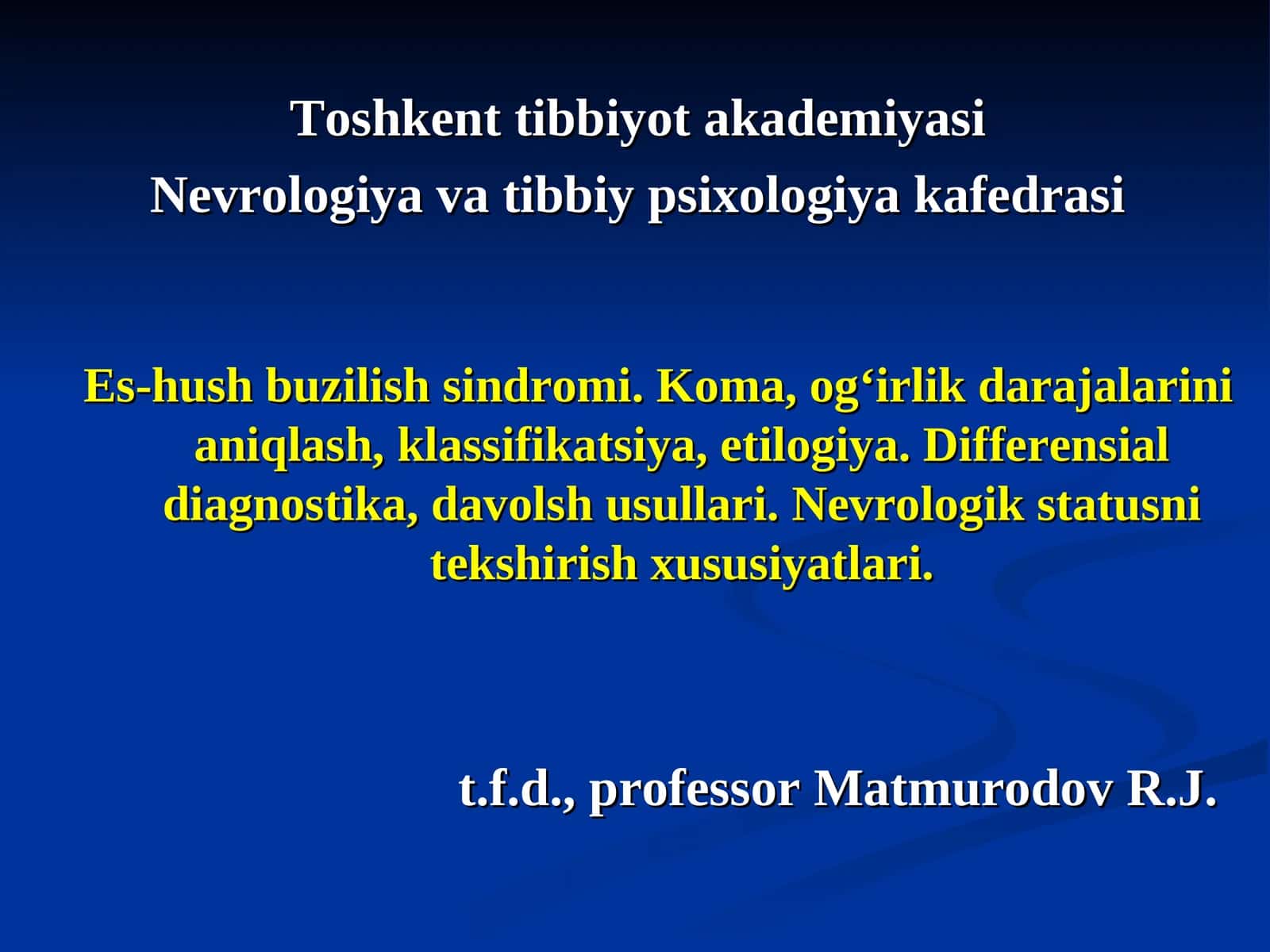 Es-hush buzilish sindromi 1