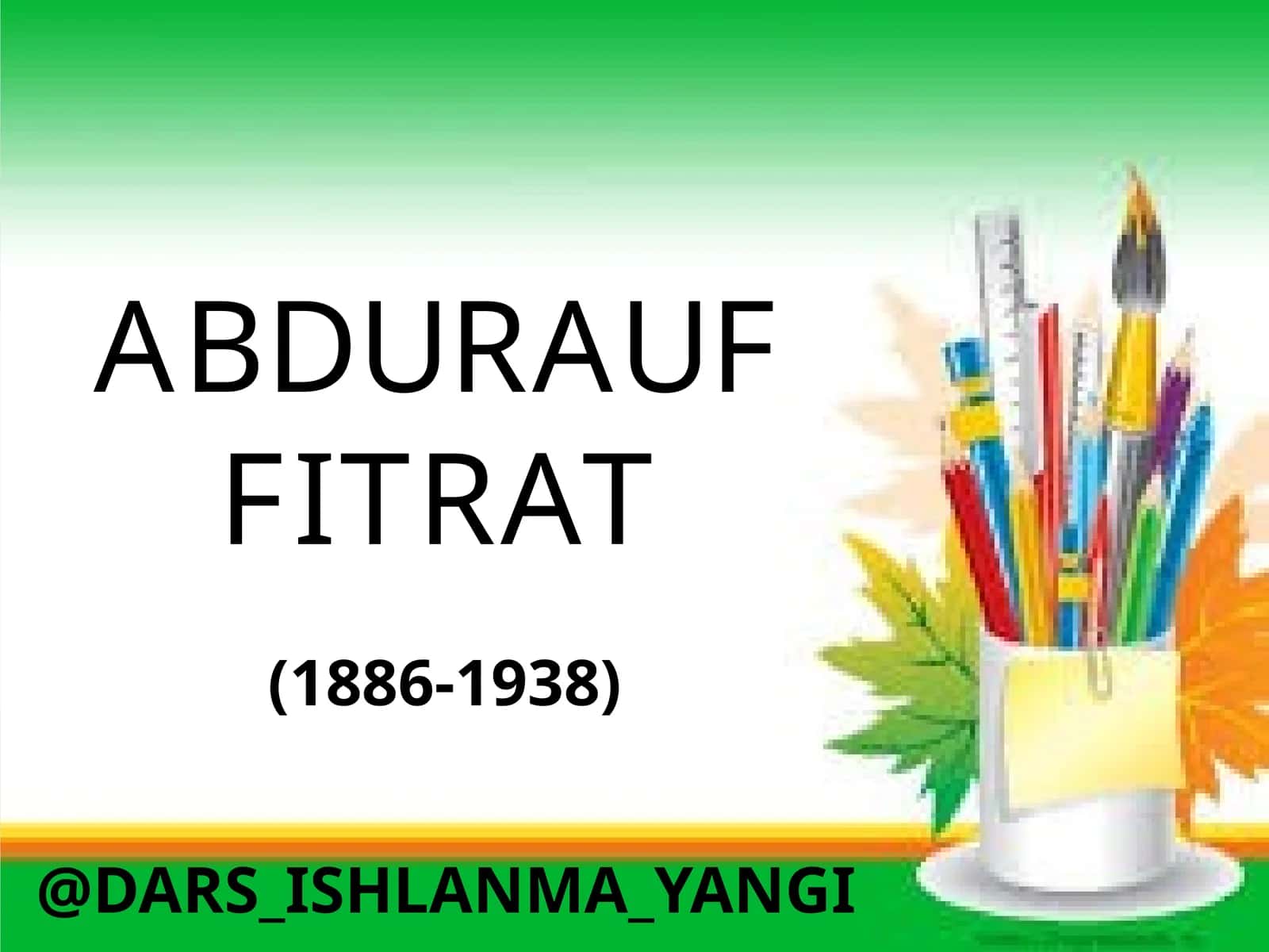 ABDURAUF FITRAT 1