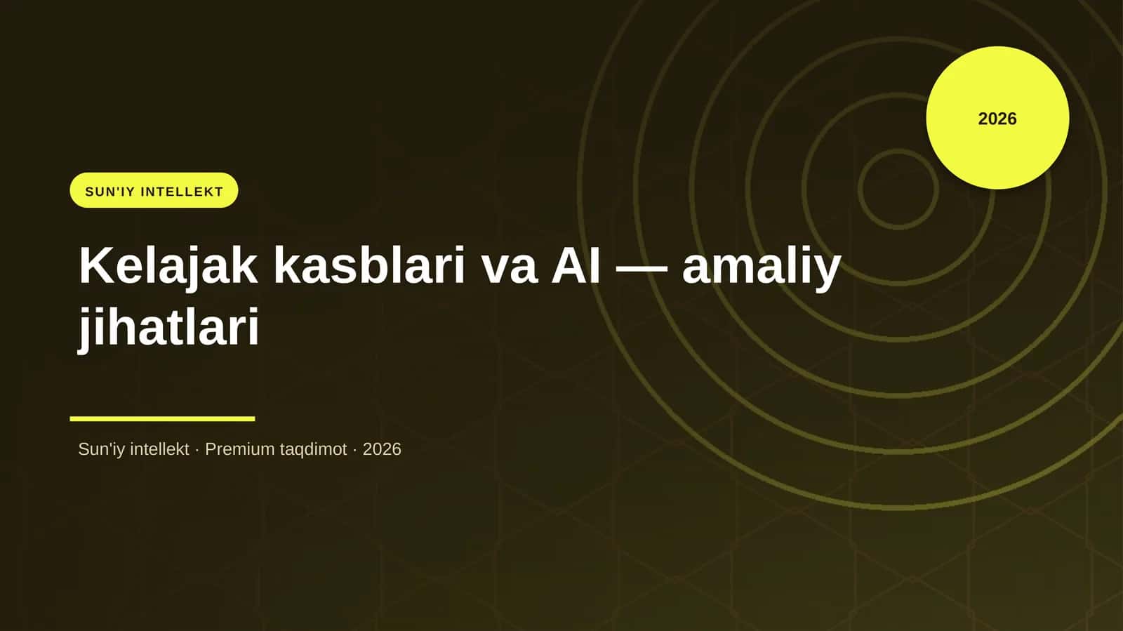 Kelajak kasblari va AI — amaliy jihatlari 1