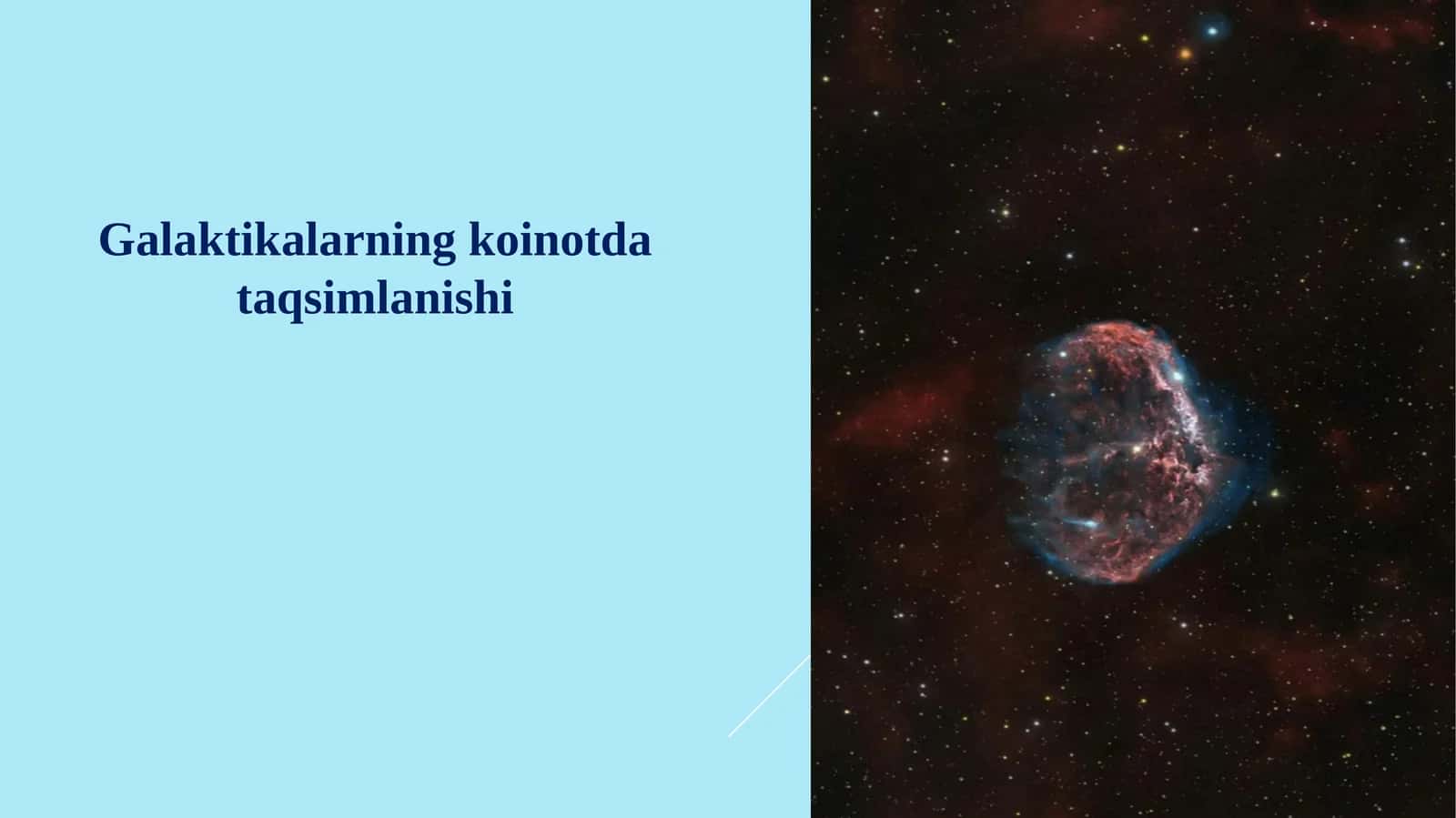 Galaktikalarning koinotda taqsimlanishi 1