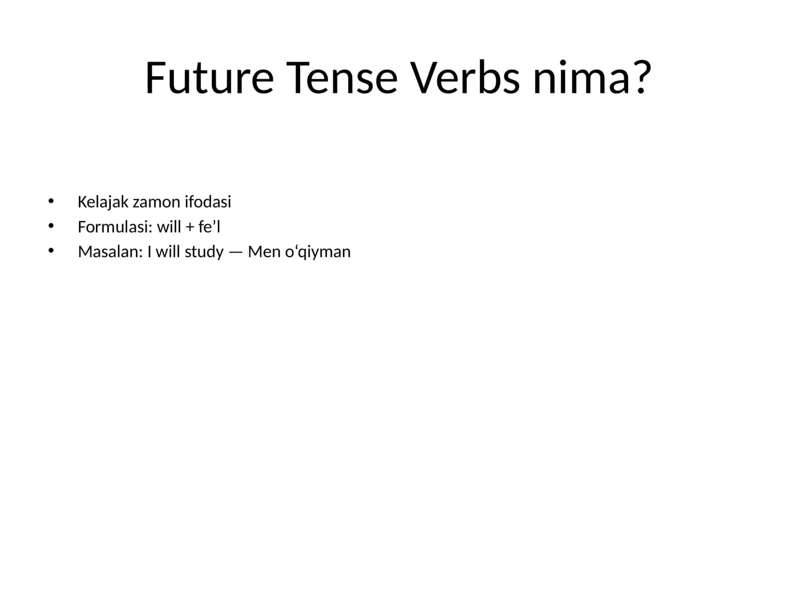 Future Tense Verbs nima? 1