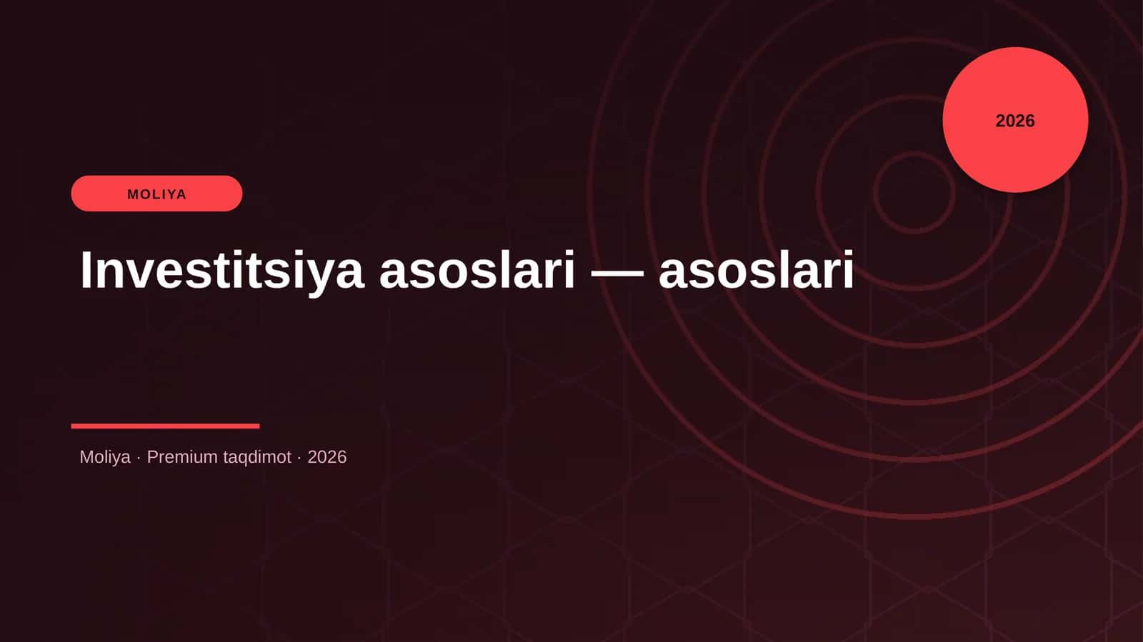 Investitsiya asoslari — asoslari 1